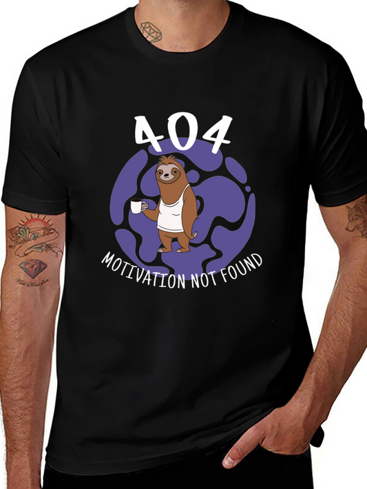 404 Motivation Not Found Sloth T-Shirt