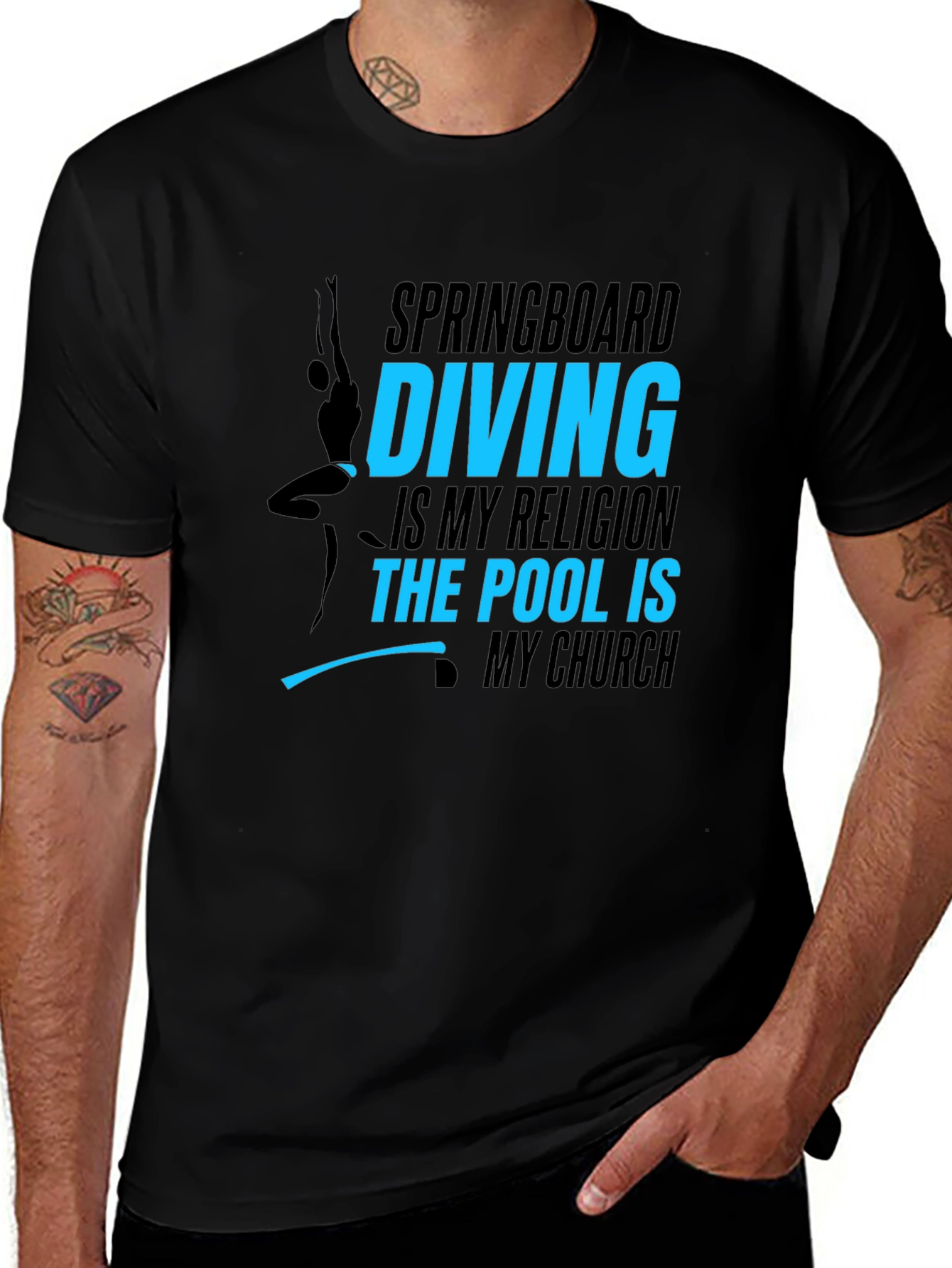 Diving Religion Black T-Shirt