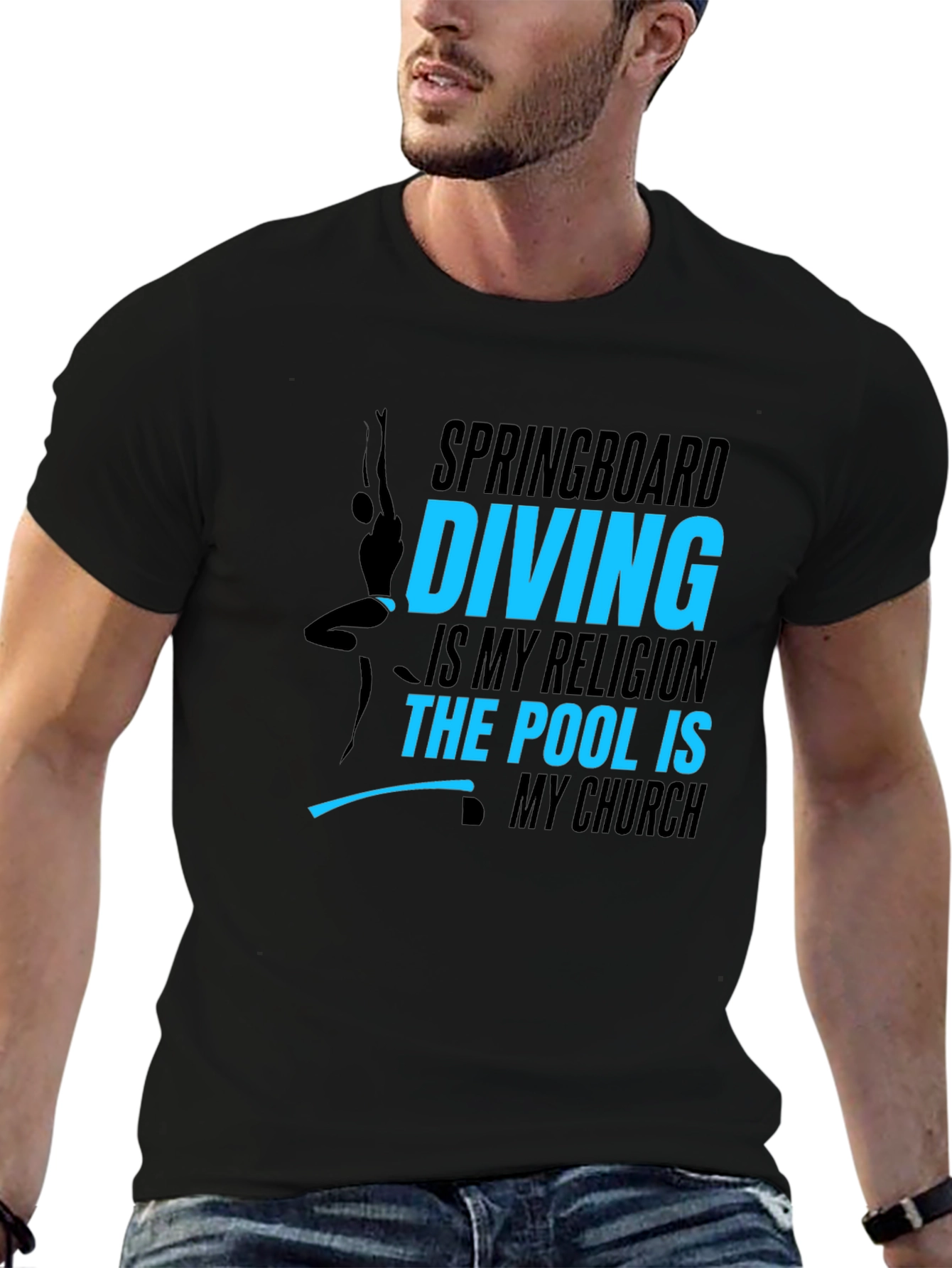 Diving Religion Black T-Shirt