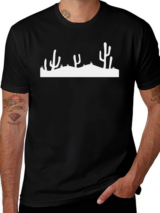 Cactus Silhouette Graphic T-Shirt - Black