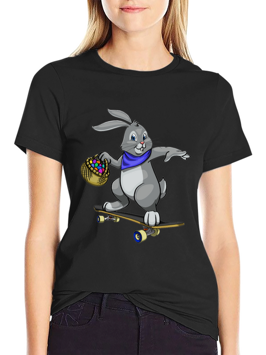 Skateboarding Easter Bunny Graphic Tee