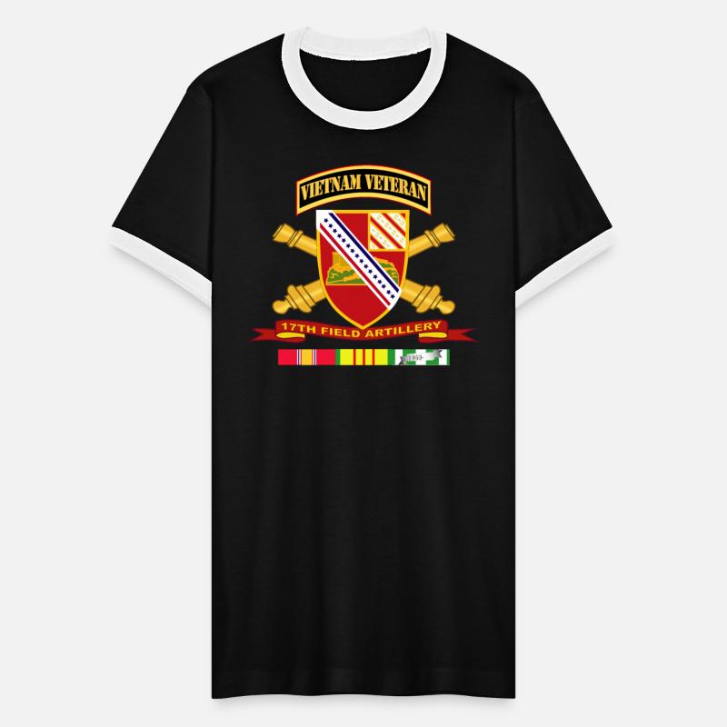 Army 17th Field Artillery w Br Ribbon VN SVC Vet T