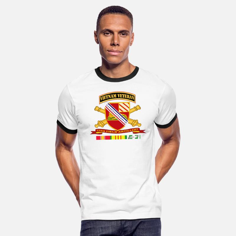 Army 17th Field Artillery w Br Ribbon VN SVC Vet T