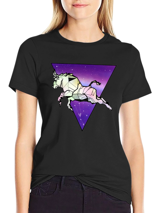 Geometric Taurus Graphic Tee - Zodiac Star Sign