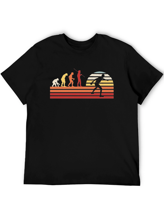 Evolution of Bowling Graphic Tee - Black