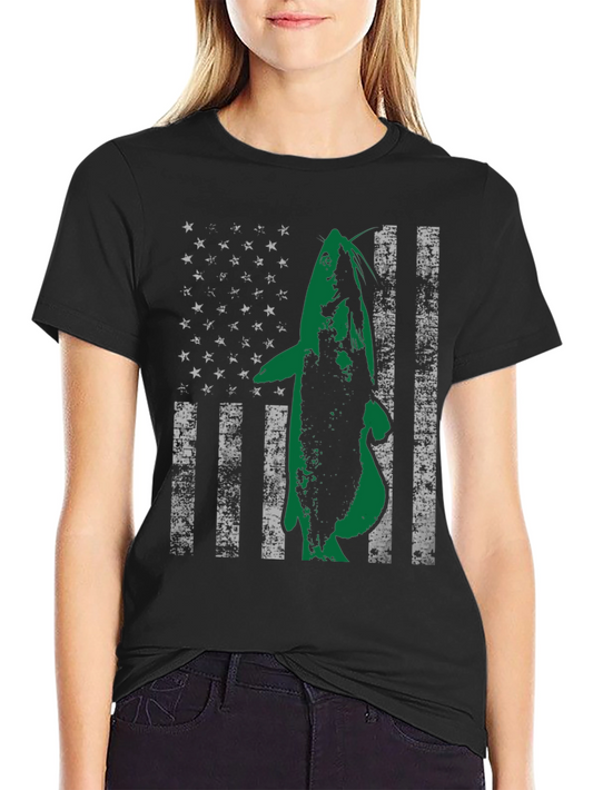 American Flag Catfish T-Shirt