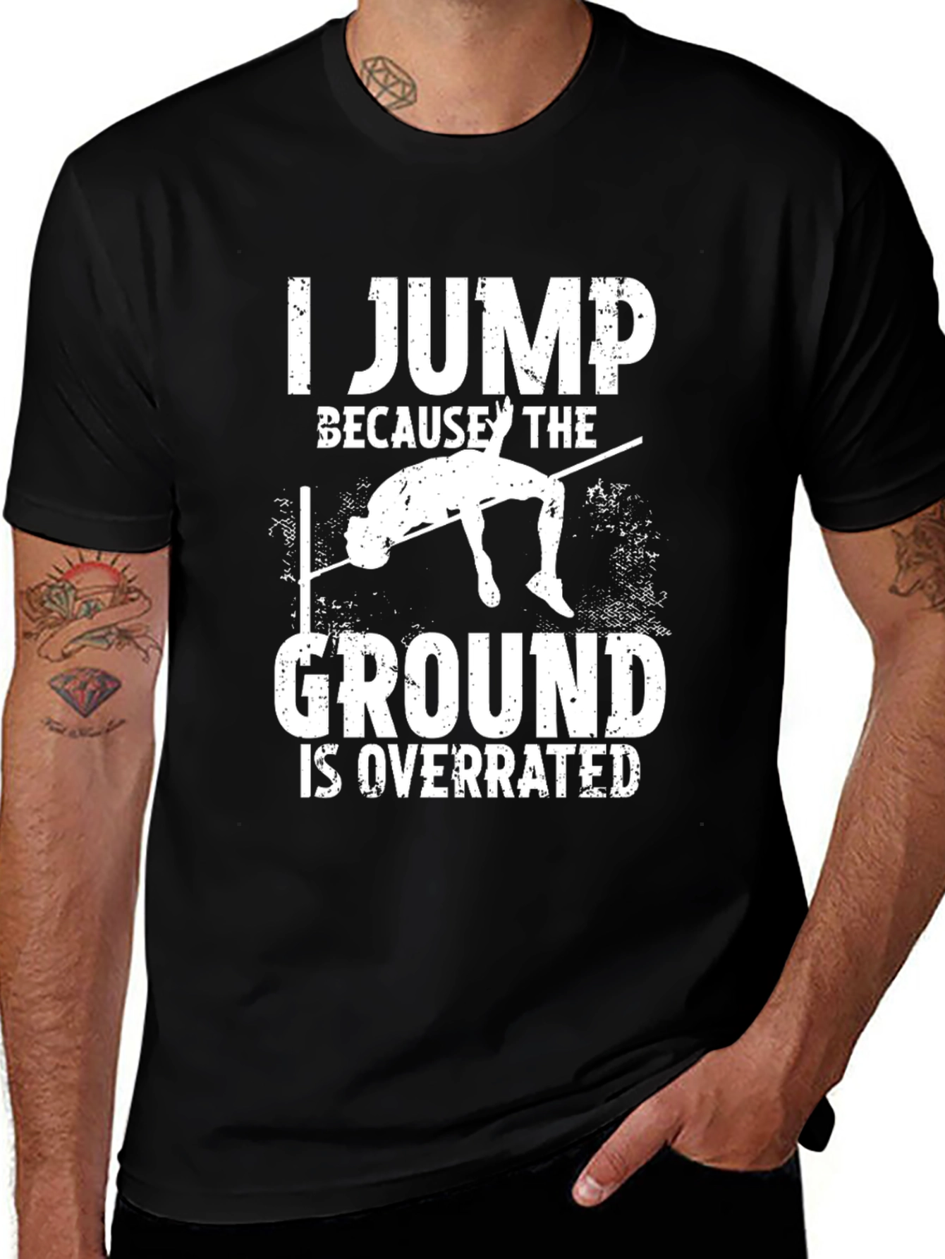 Funny High Jump T-Shirt: Ground Is Overrated Tee