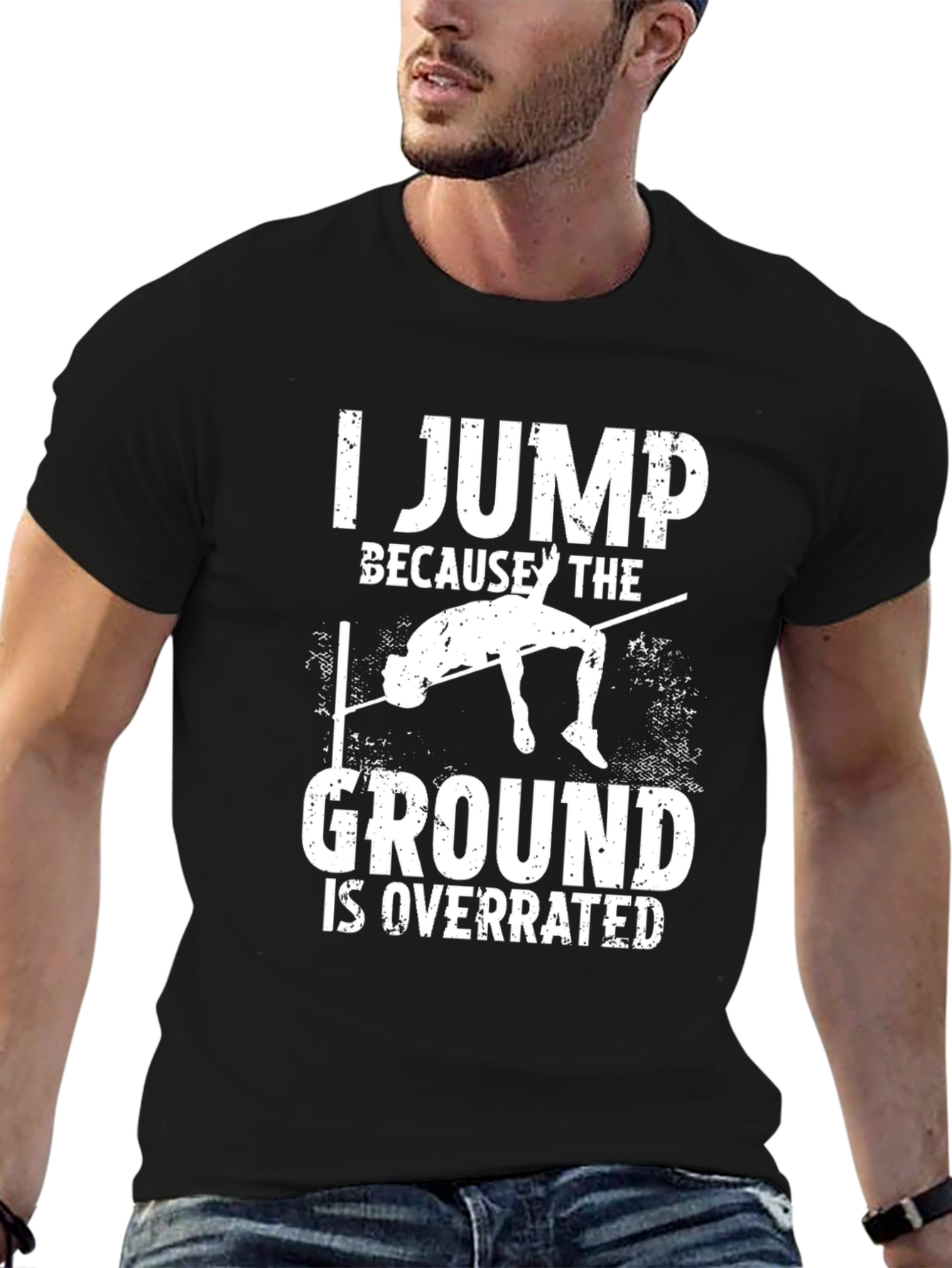 Funny High Jump T-Shirt: Ground Is Overrated Tee