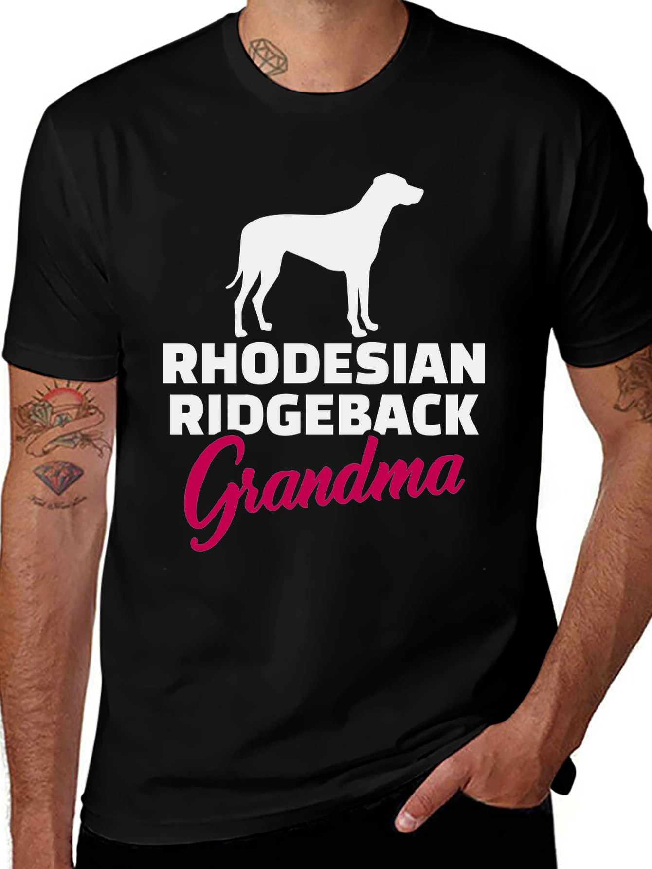 Rhodesian Ridgeback Grandma T-Shirt - Dog Lover Gift