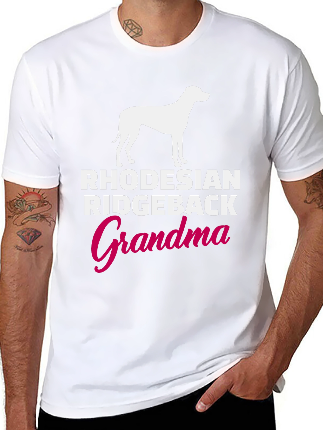 Rhodesian Ridgeback Grandma T-Shirt - Dog Lover Gift