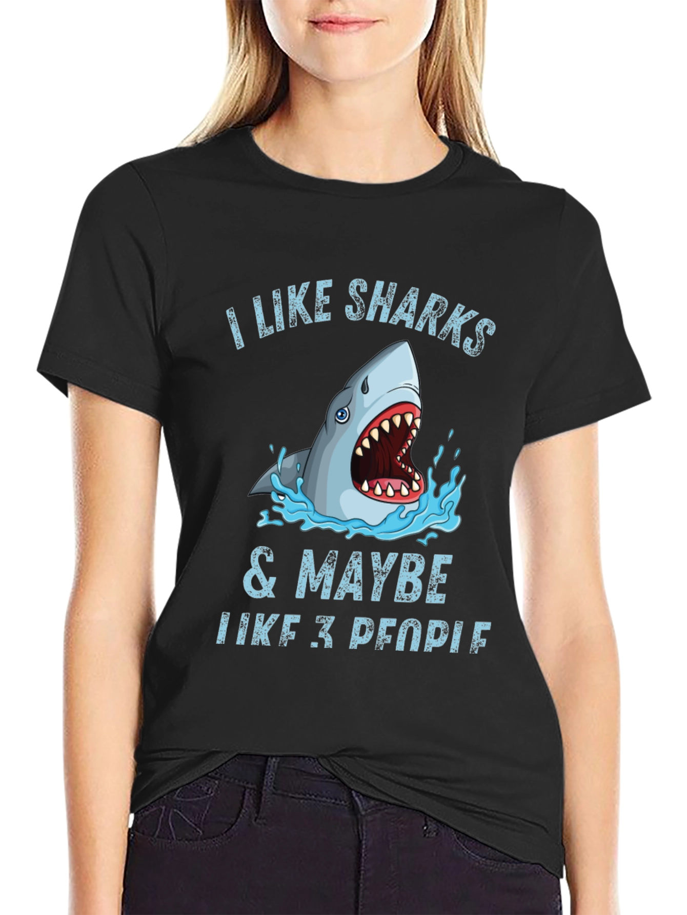 I Like Sharks & Maybe 3 People Graphic Tee