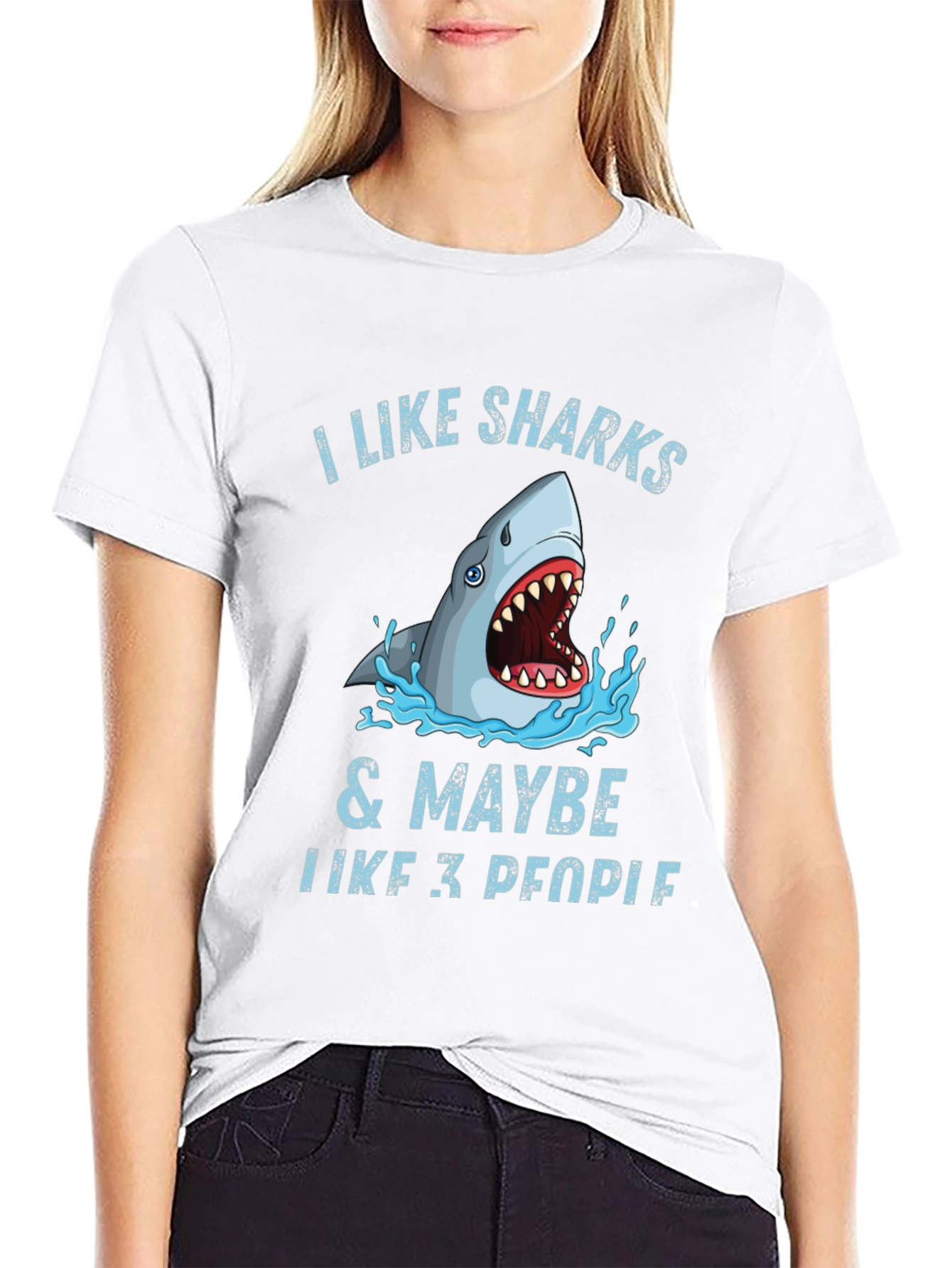 I Like Sharks & Maybe 3 People Graphic Tee