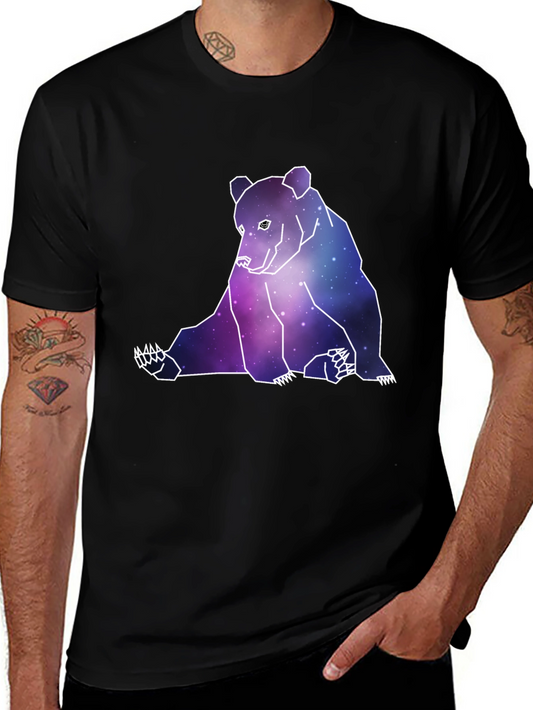 Cosmic Bear Graphic Tee - Black