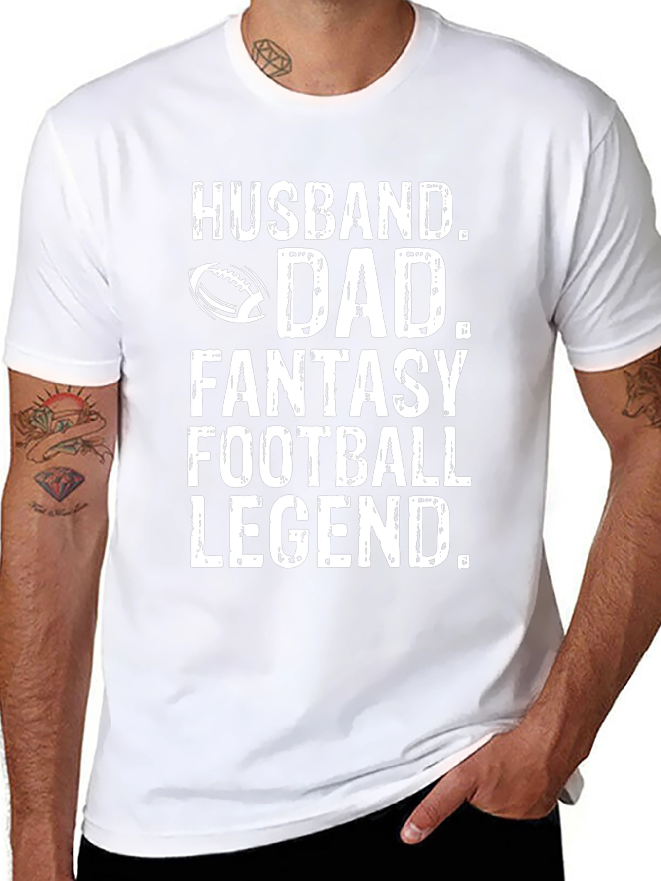 Husband Dad Football Legend Graphic Tee