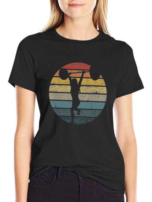 Retro Weightlifting T-Shirt - Vintage Style Gym Tee