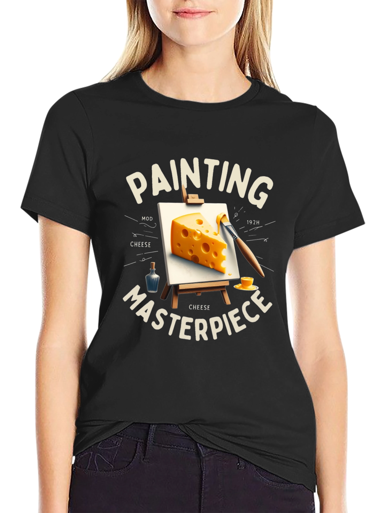 Cheese Painting Masterpiece T-Shirt - Artistic Tee