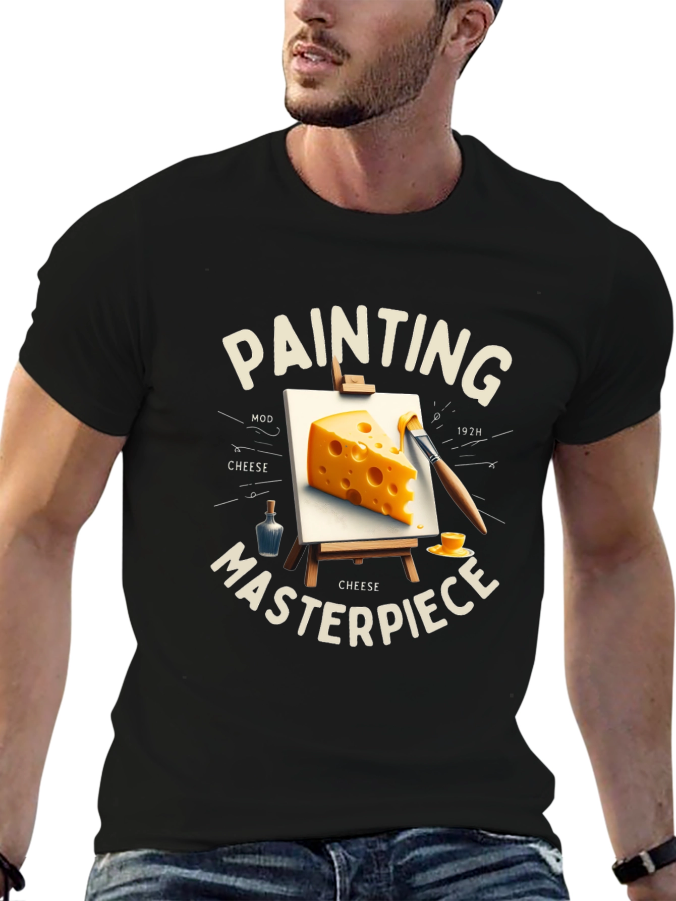 Cheese Painting Masterpiece T-Shirt - Artistic Tee