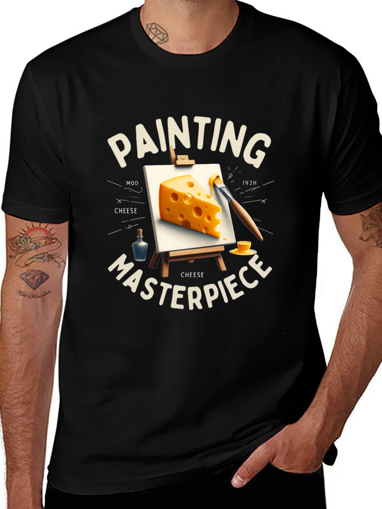Cheese Painting Masterpiece T-Shirt - Artistic Tee
