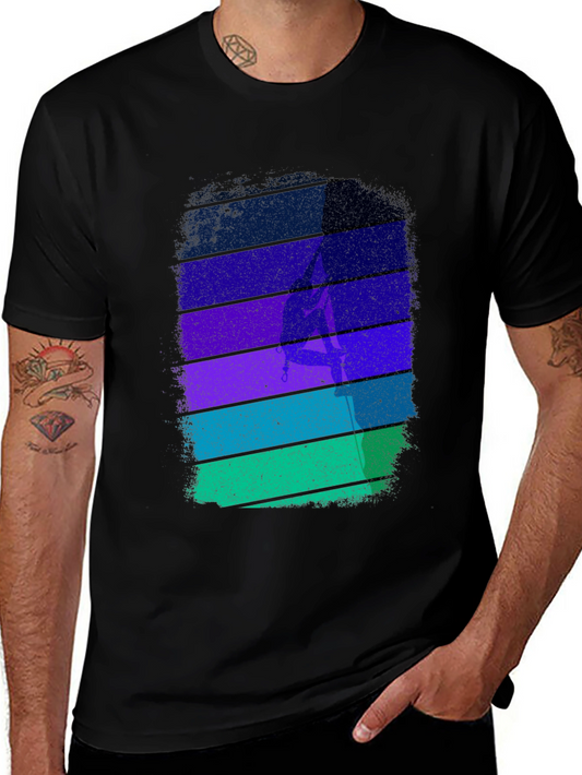 Retro Climber T-Shirt: Vintage Style Tee for Rock Climbing Fans