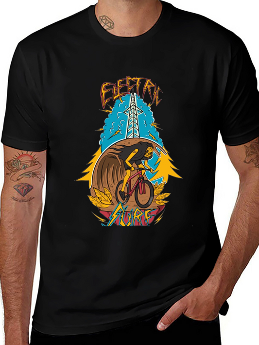 Electric Surf Graphic Tee - Cool Design!