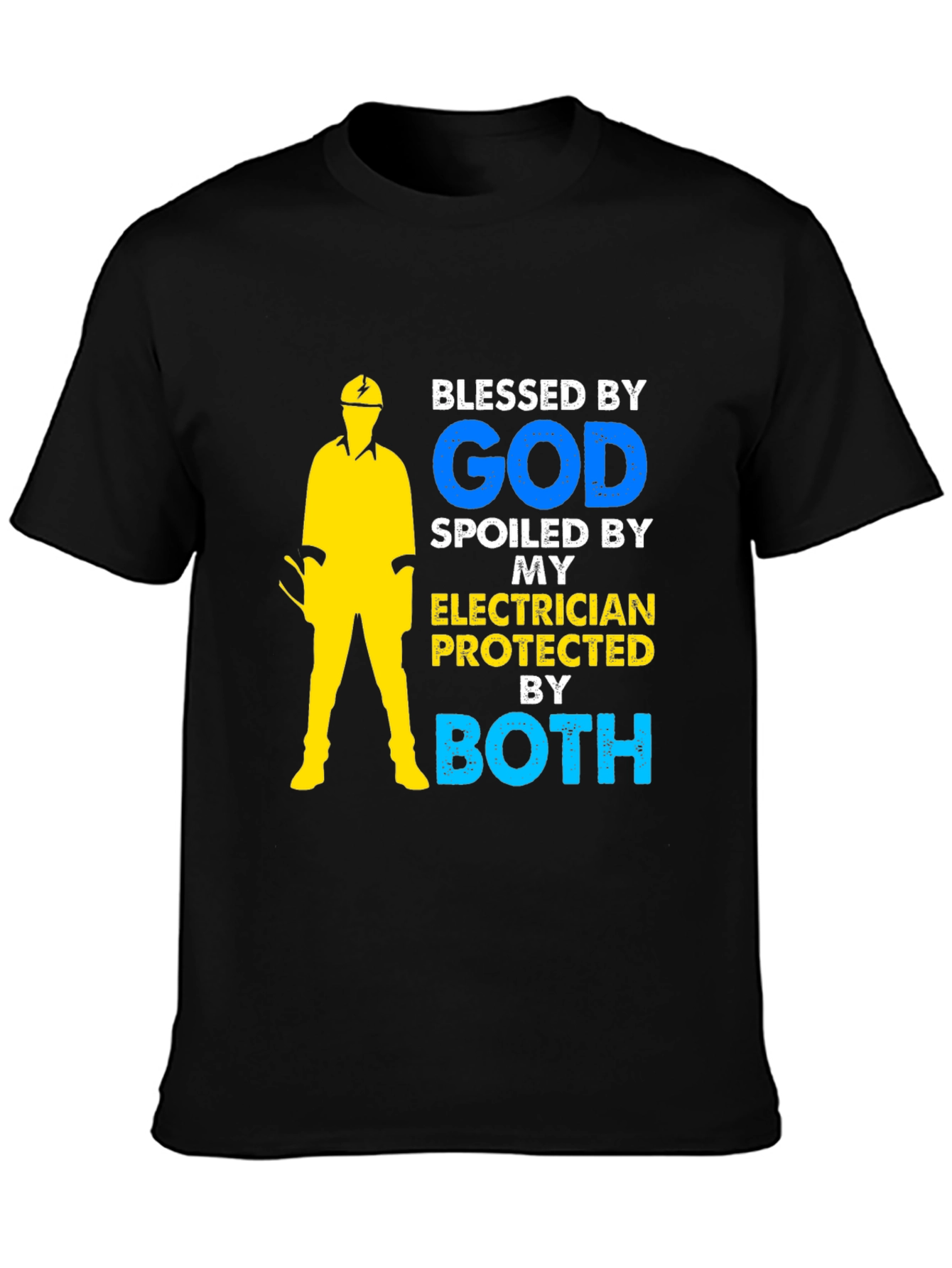 Blessed By God Electrician Graphic T-Shirt