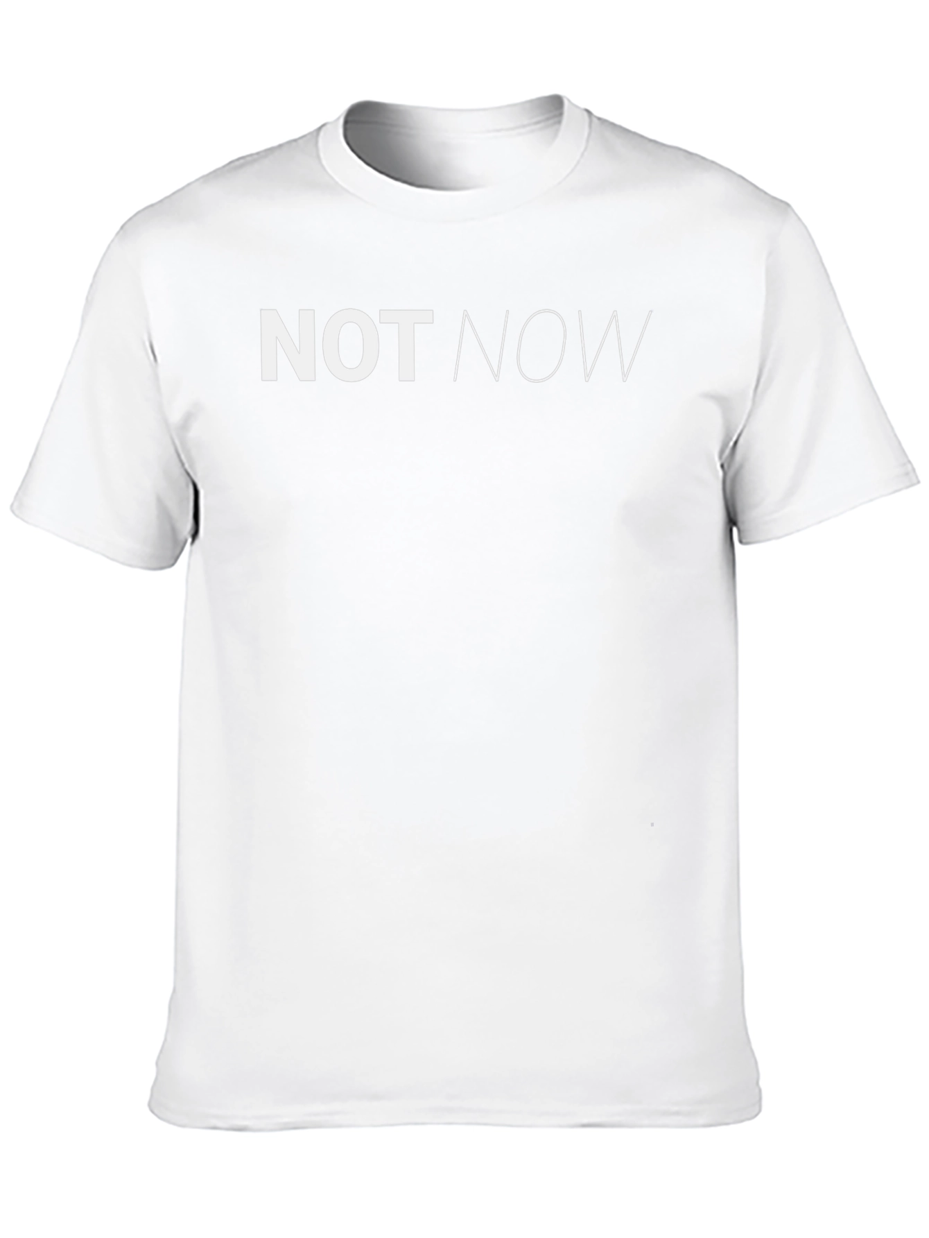 Not Now Graphic Tee - Relaxed Fit Black T-Shirt