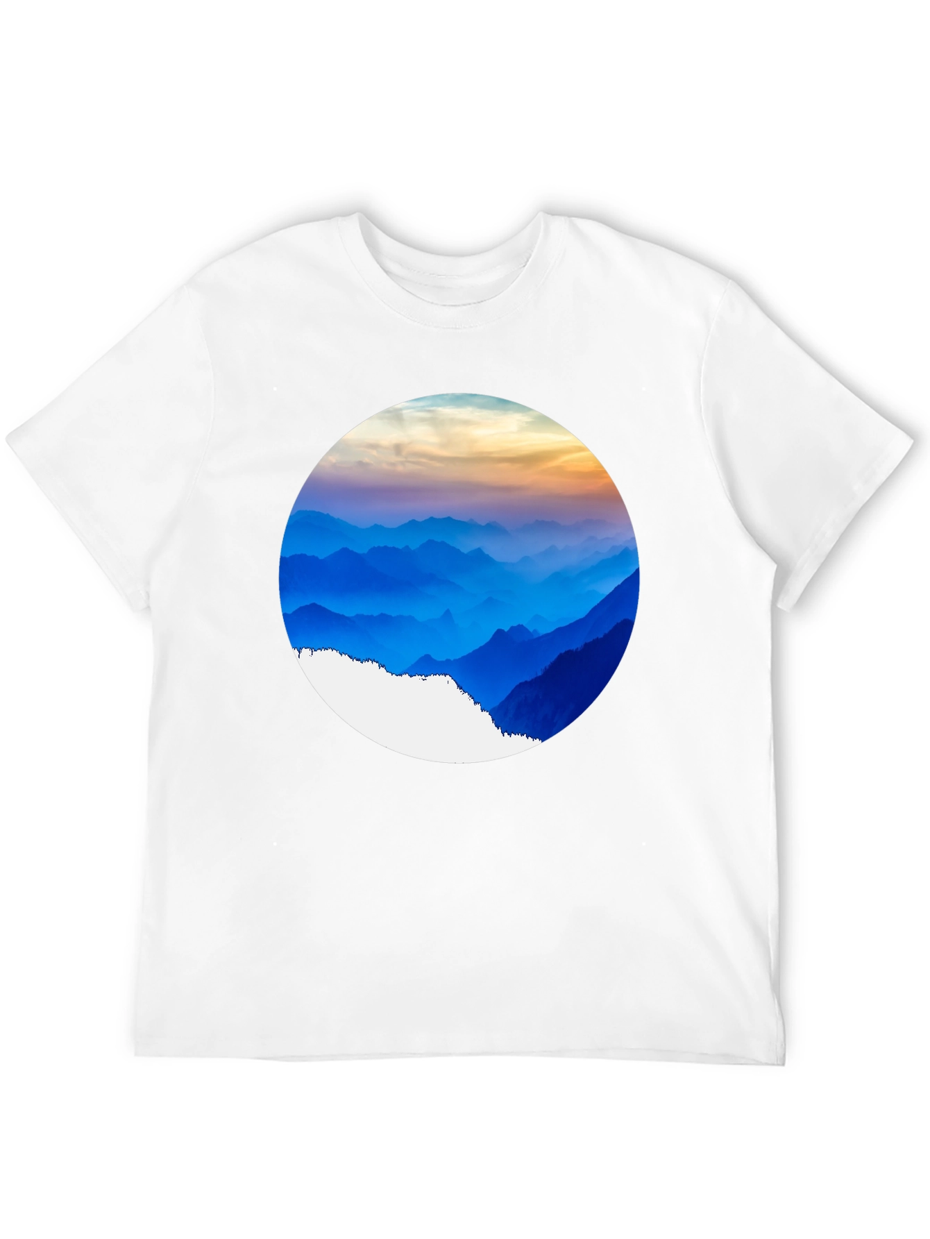 Mountain Vista Graphic Tee - Black Crew Neck