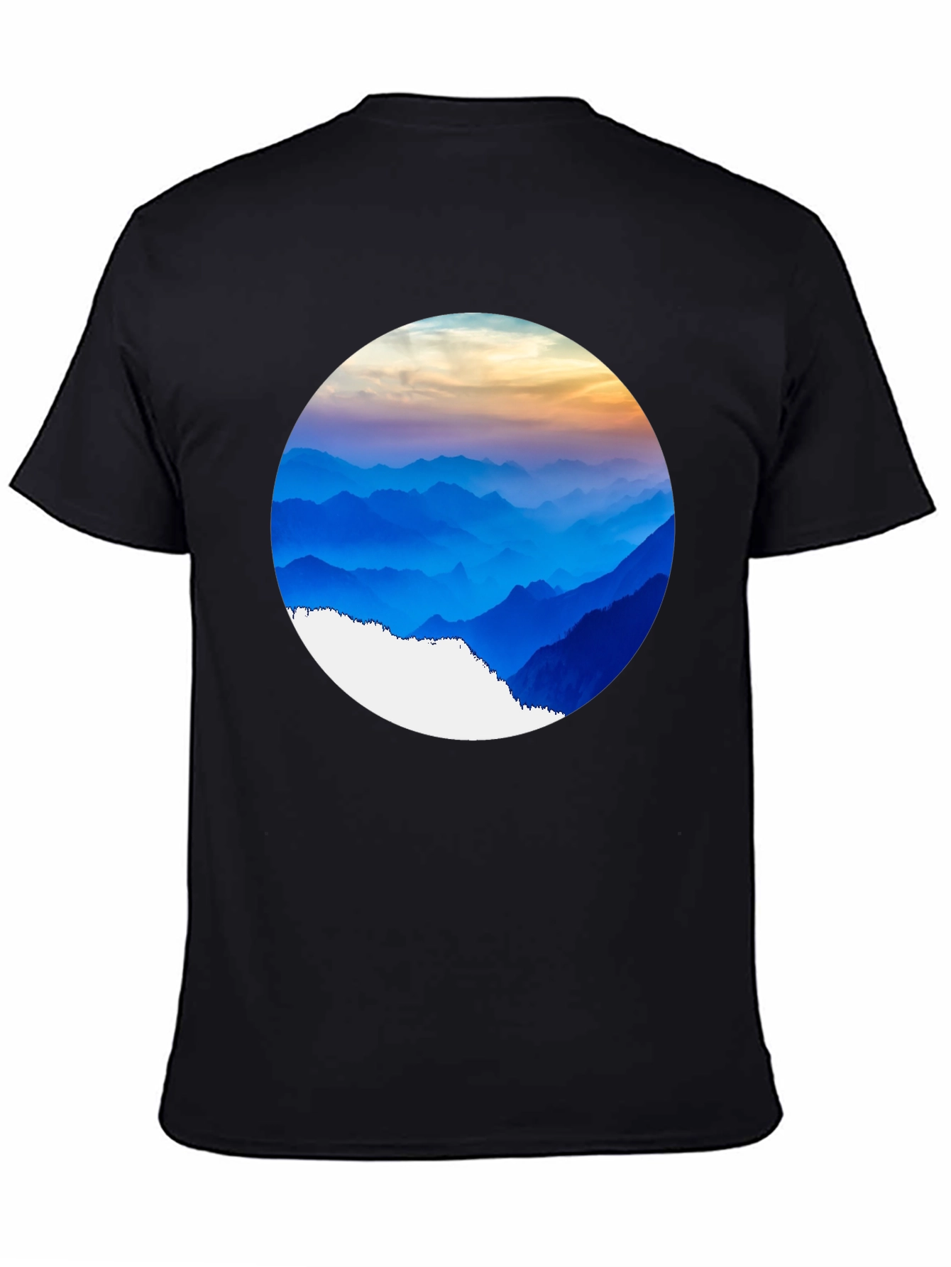 Mountain Vista Graphic Tee - Black Crew Neck
