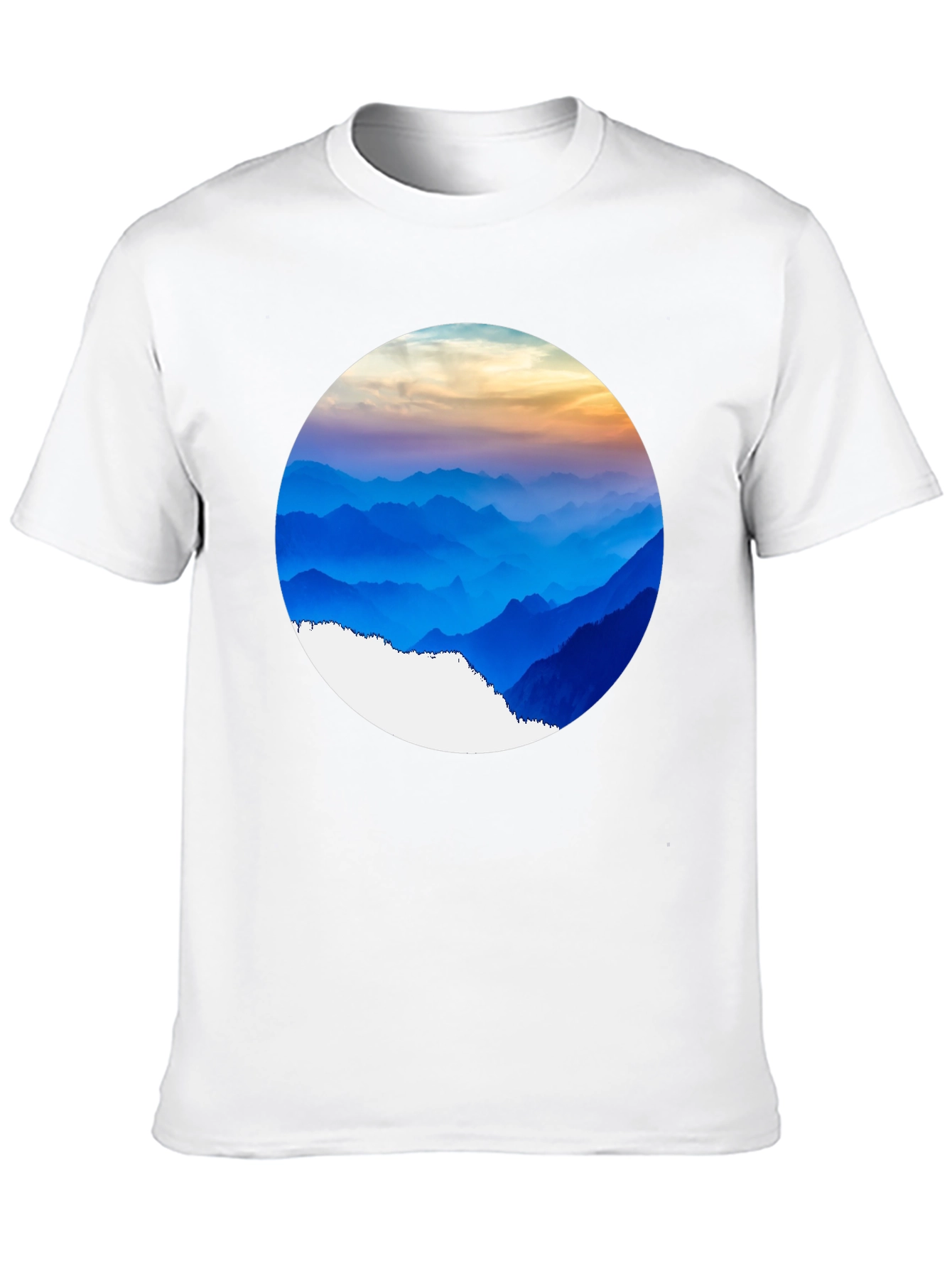 Mountain Vista Graphic Tee - Black Crew Neck