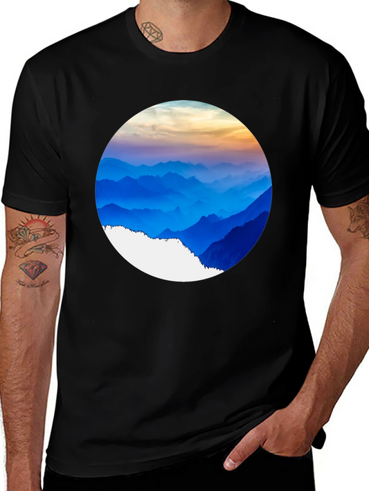 Mountain Vista Graphic Tee - Black Crew Neck