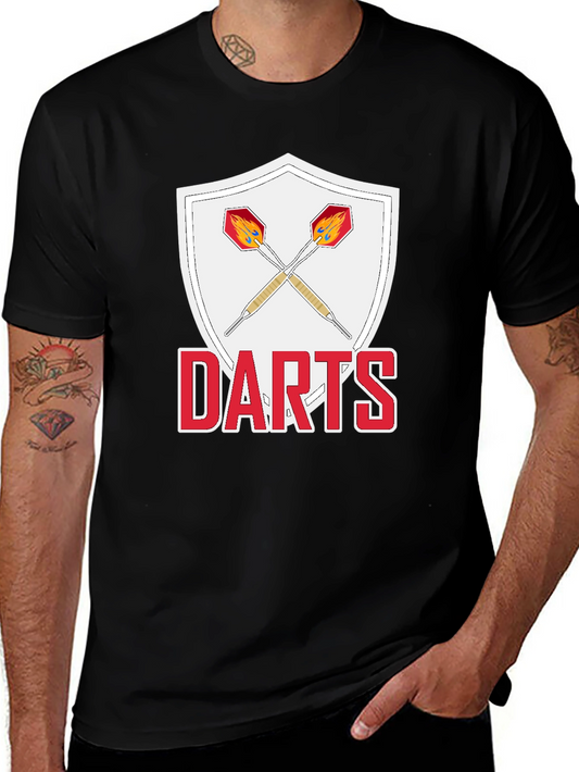 Darts Graphic T-Shirt - Casual Black Tee