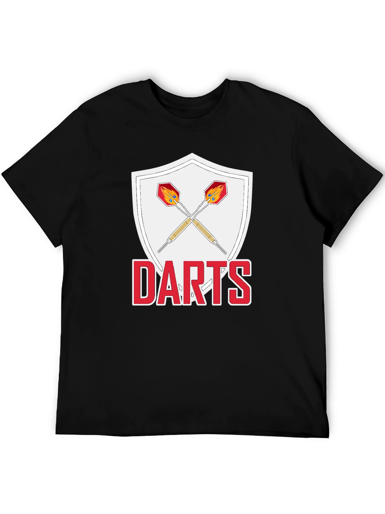Darts Graphic T-Shirt - Casual Black Tee