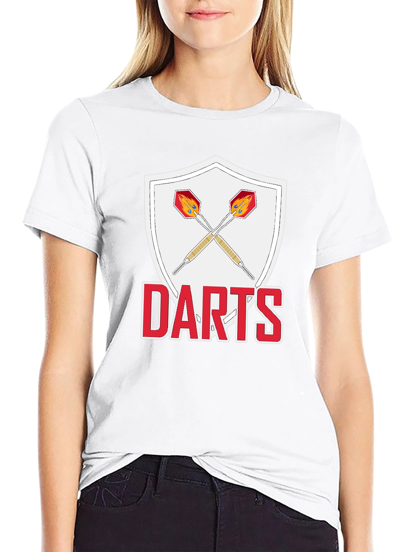 Darts Graphic T-Shirt - Casual Black Tee