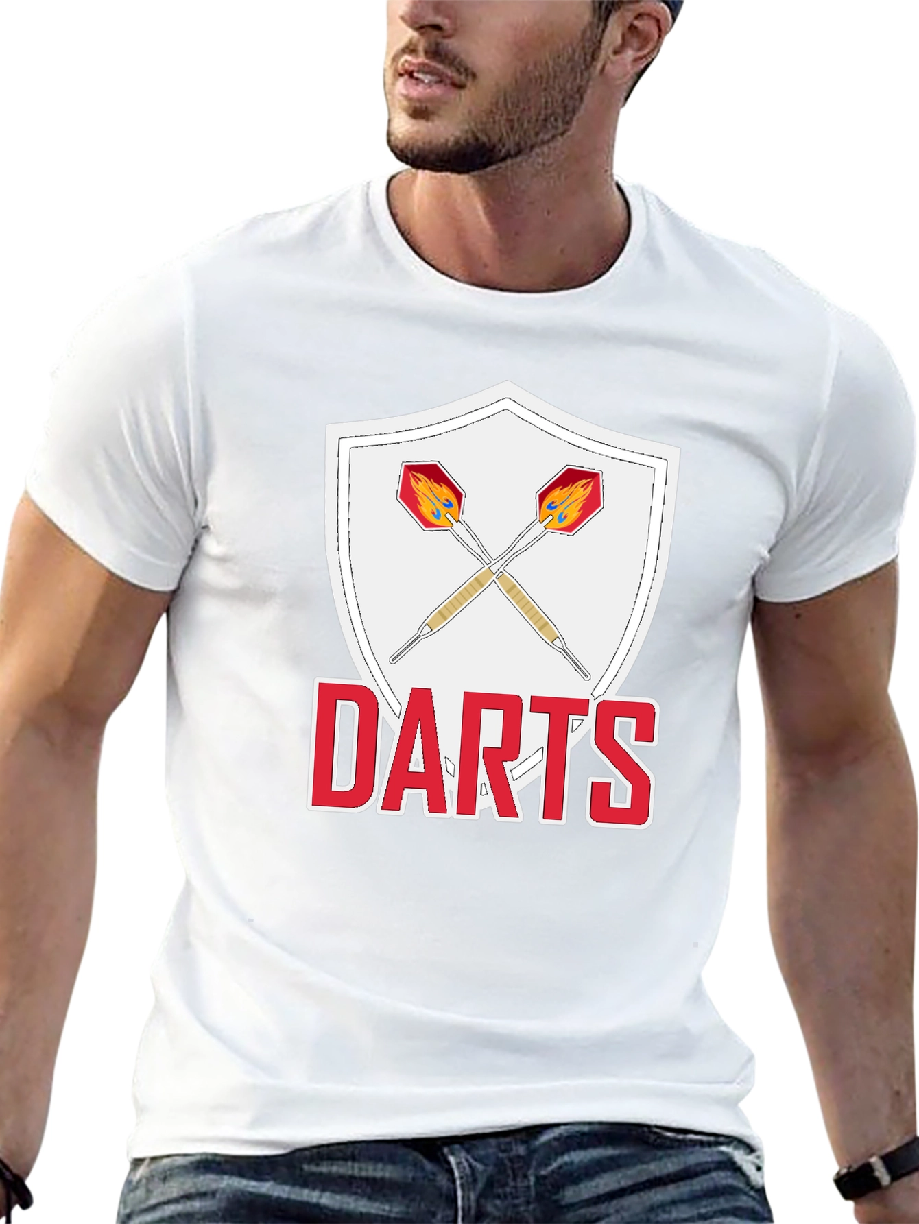 Darts Graphic T-Shirt - Casual Black Tee