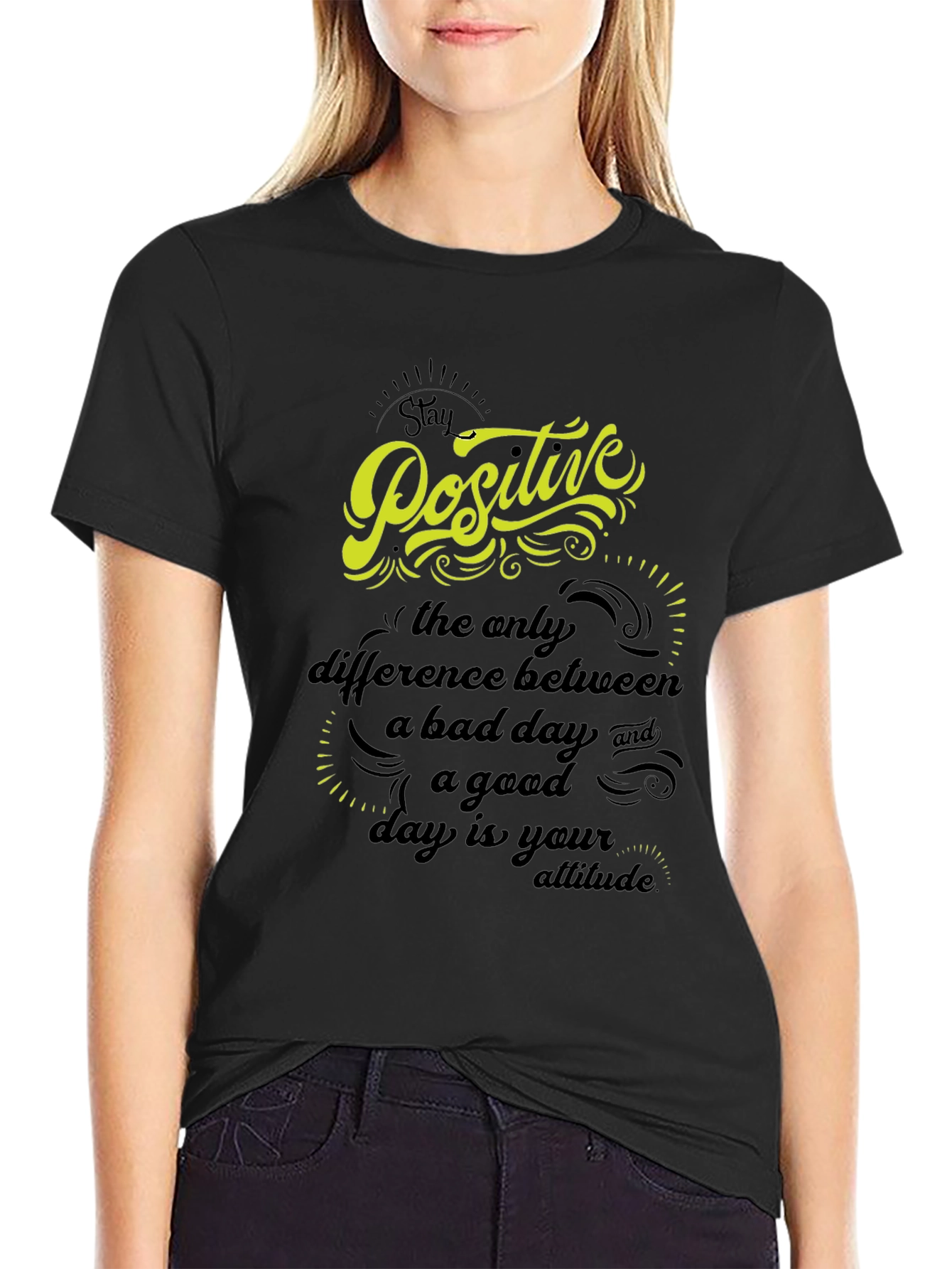 Stay Positive Graphic T-Shirt