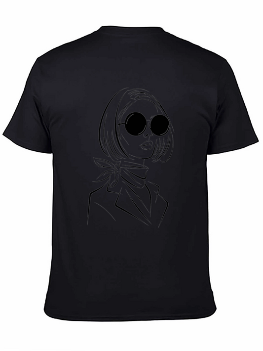 Elegant Woman Graphic Tee - Black