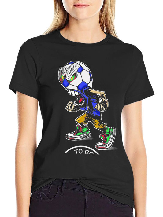 Soccer Ball Cartoon Character T-Shirt