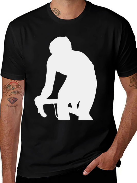 Cyclist Graphic Tee - Black Cotton Casual Shirt