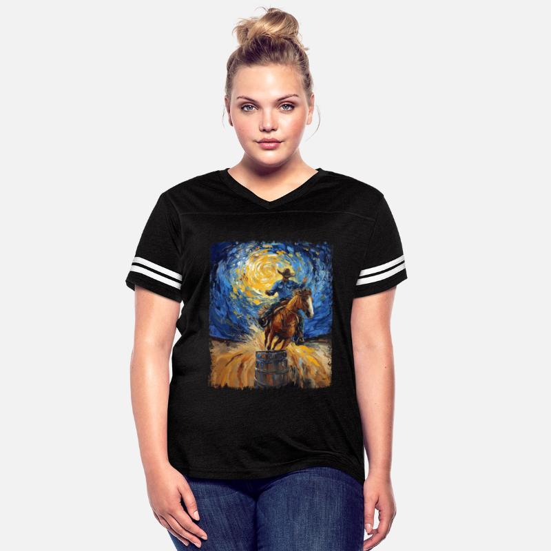 Barrel Racer Barrel Racing Rodeo Starry Night Pain