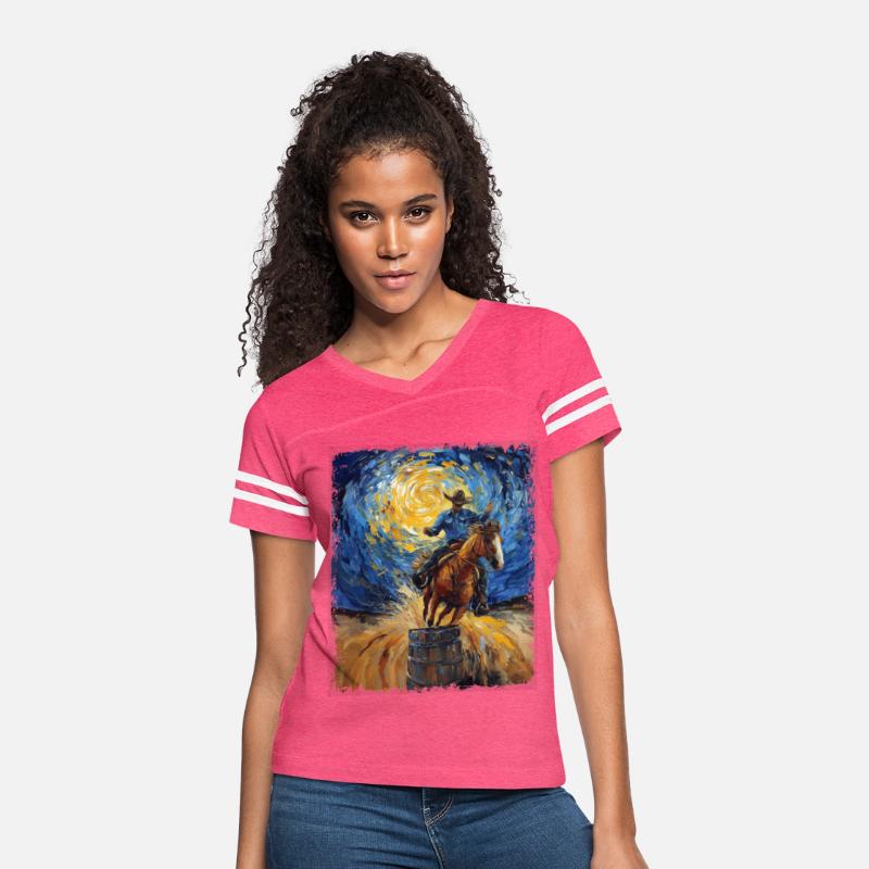 Barrel Racer Barrel Racing Rodeo Starry Night Pain