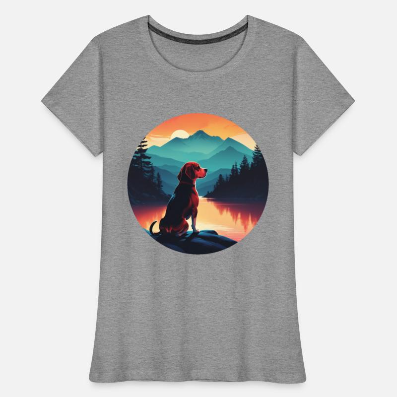 Beagle Hiking Sunrise