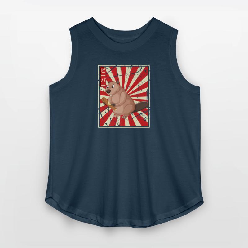 Beaver Retro Kawaii Vintage Rodent Animal Anime Ja