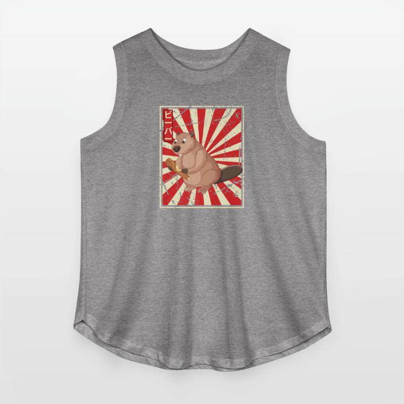 Beaver Retro Kawaii Vintage Rodent Animal Anime Ja