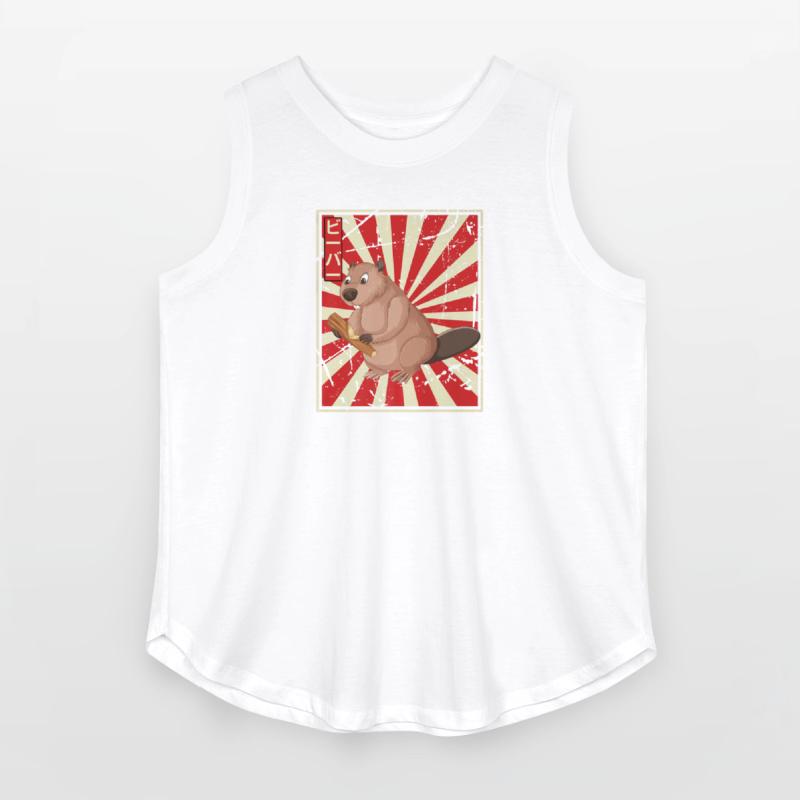 Beaver Retro Kawaii Vintage Rodent Animal Anime Ja