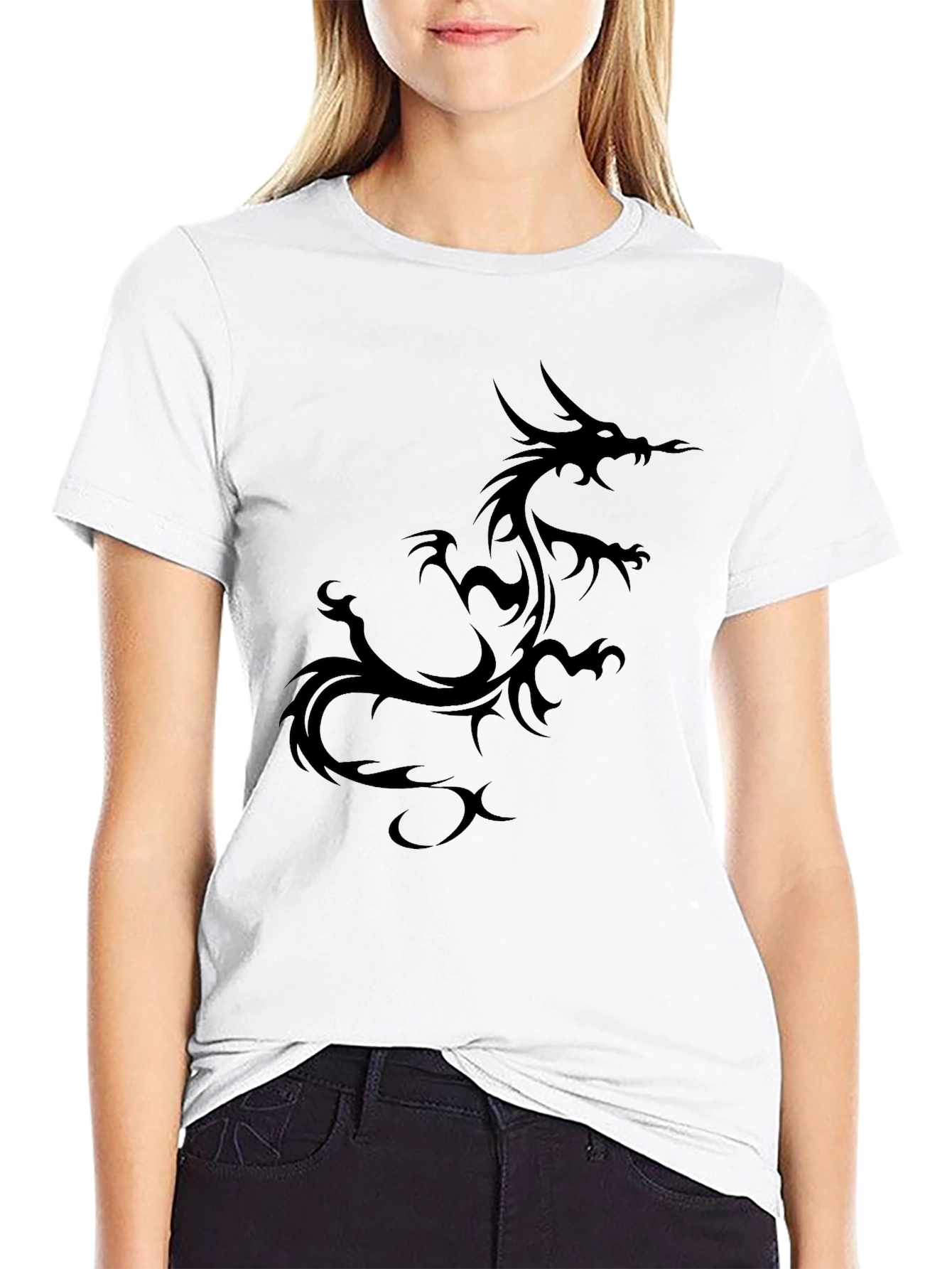Black Dragon Graphic T-Shirt - Casual Style