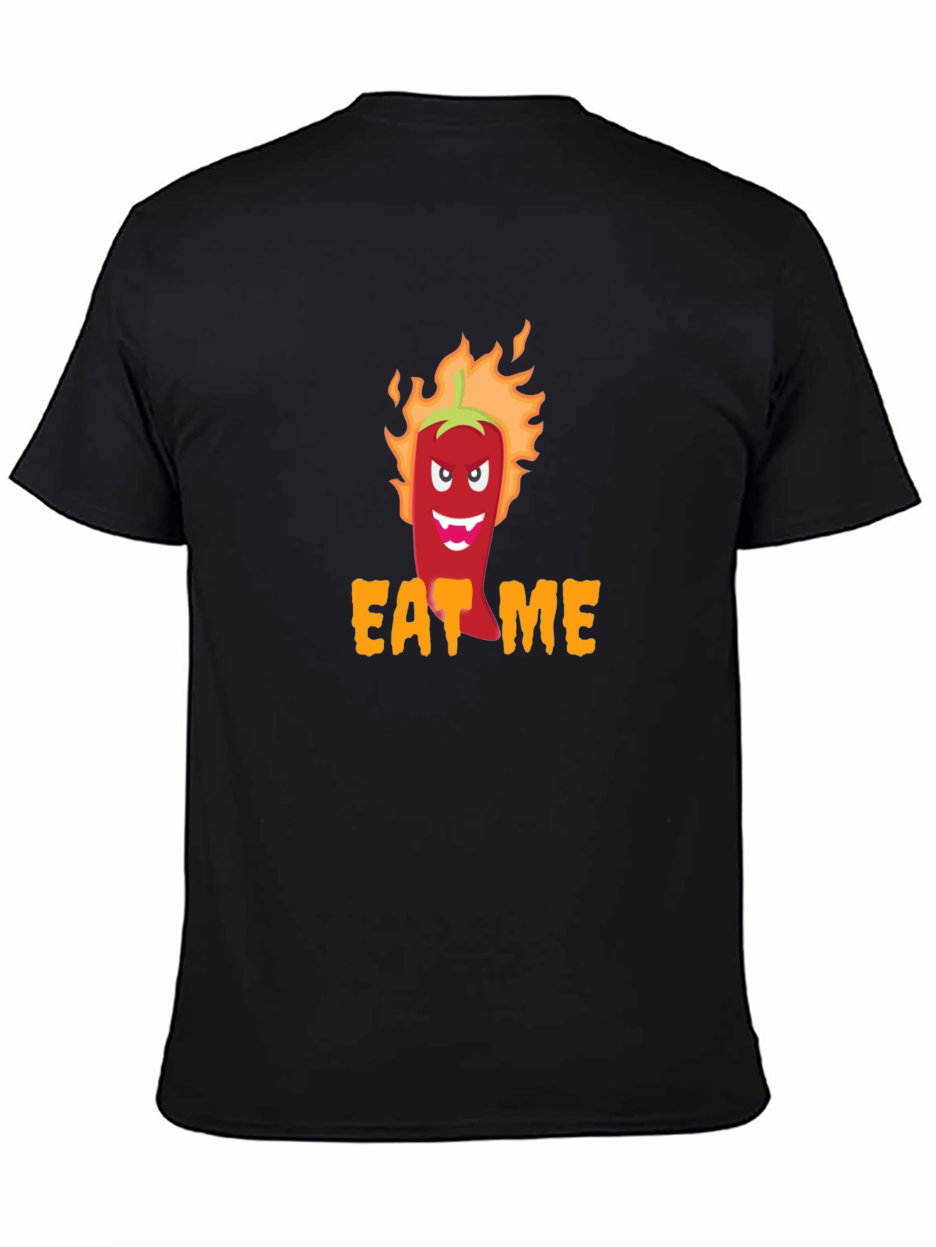 Eat Me Spicy Pepper Graphic Tee - Black T-Shirt