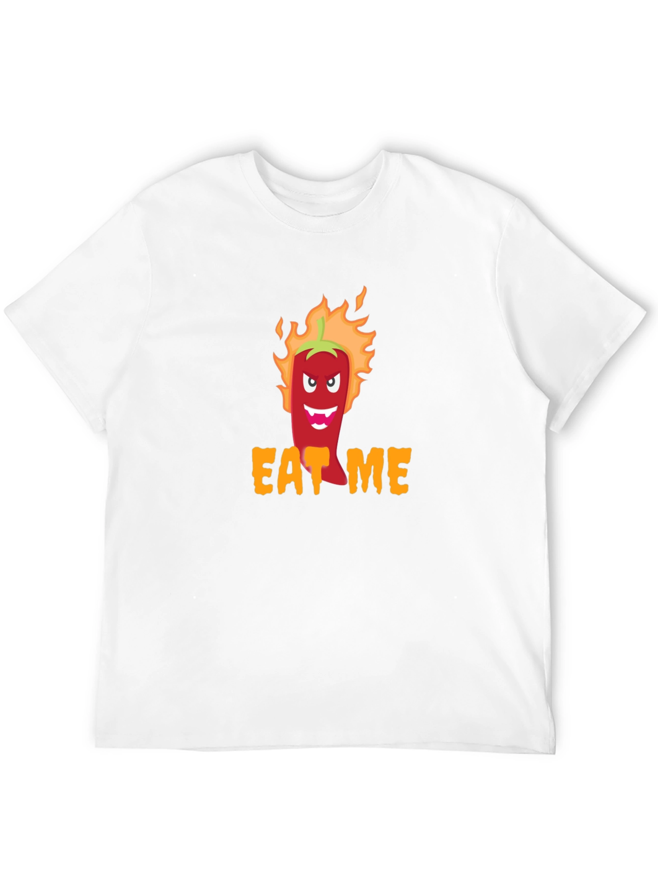 Eat Me Spicy Pepper Graphic Tee - Black T-Shirt