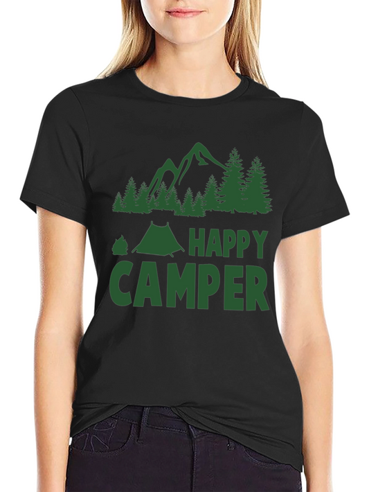 Happy Camper Graphic Tee - Black