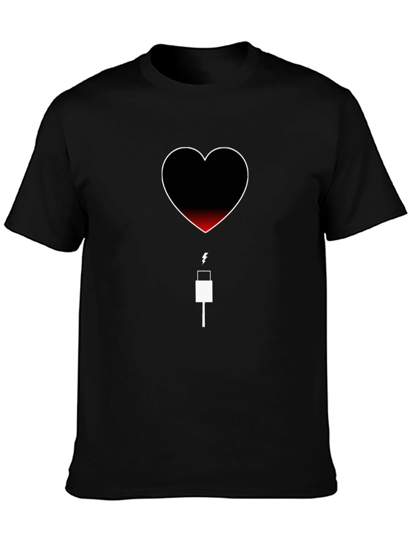 Heart Battery T-Shirt - Low Charge Love Needed