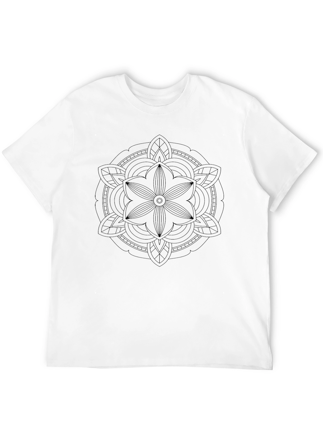Black Mandala Graphic T-Shirt - Stylish Mens Tee
